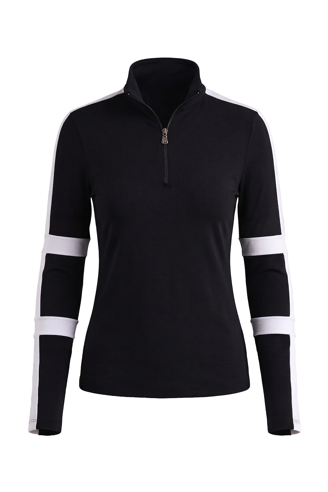 Stacey Sport Striped Zip-Up Top