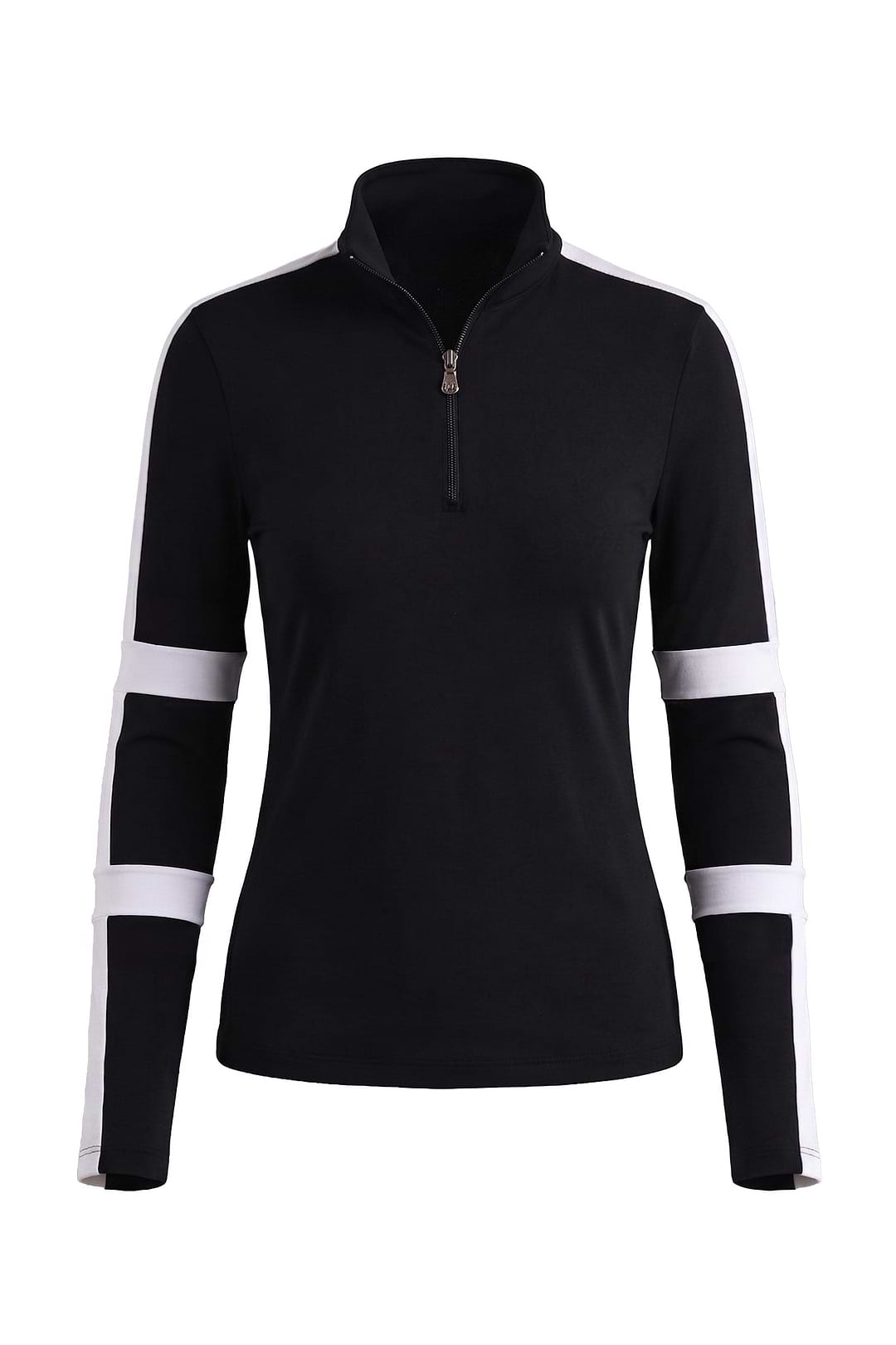 Stacey Sport Striped Zip-Up Top