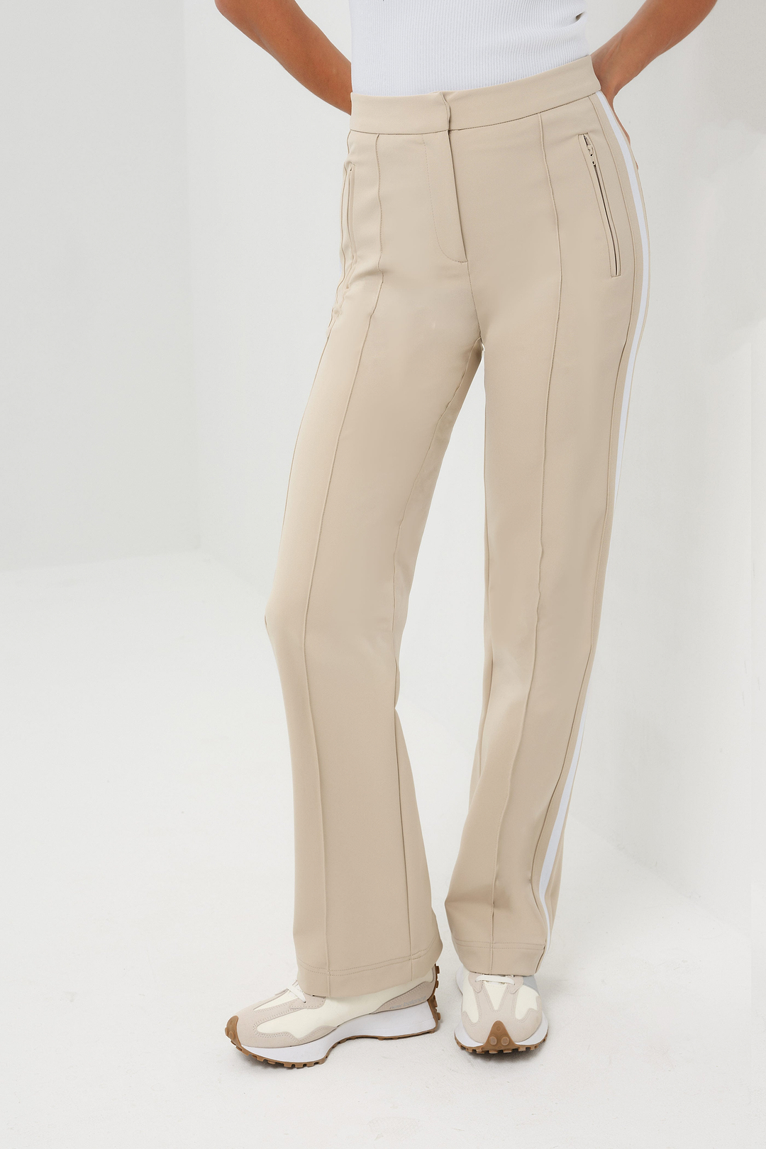 Suki Sport Aeroflow Side Stripe Straight Leg Twill Trouser