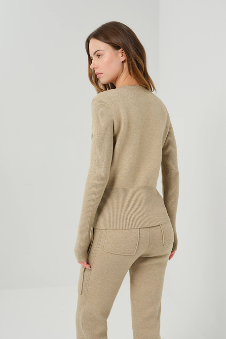 Sky Zip-front Sweater Jacket