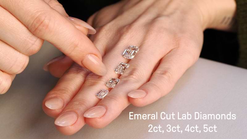 Emerald Cut Diamonds Ranging From 2ct, 3ct, 4ct, and 5ct on hand