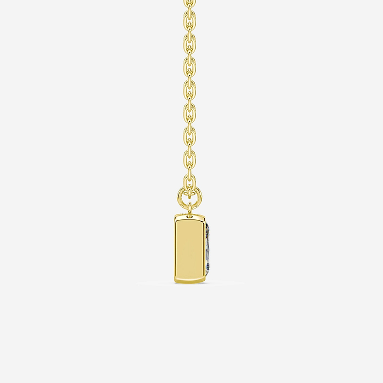1ct Radiant Cut Bezel Pendant