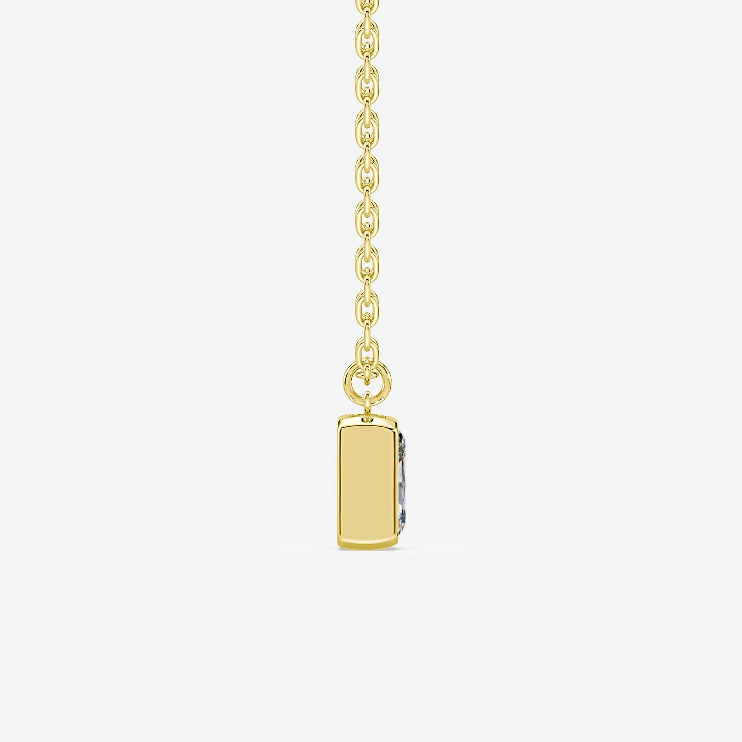 1ct Radiant Cut Bezel Pendant