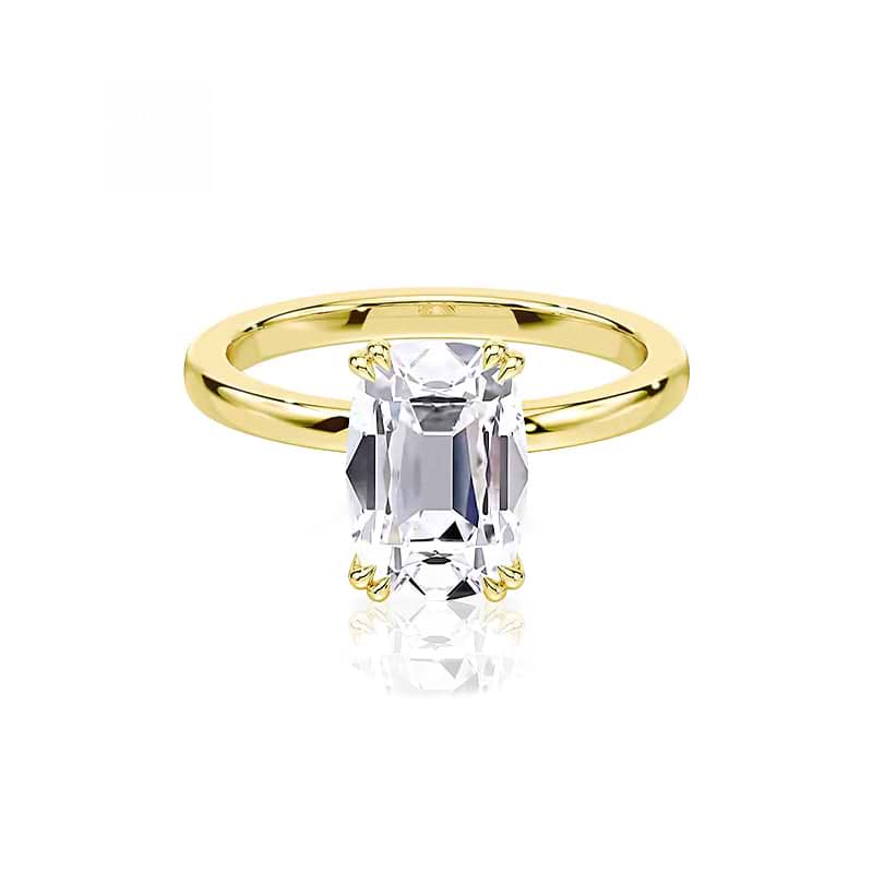 SOLD Old Mine Cut 2.41ct Lab Diamond Hidden Halo Ring