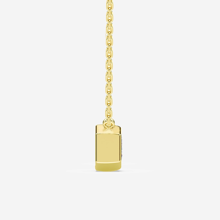 SOLD 2ct Radiant Cut East-West Bezel Pendant