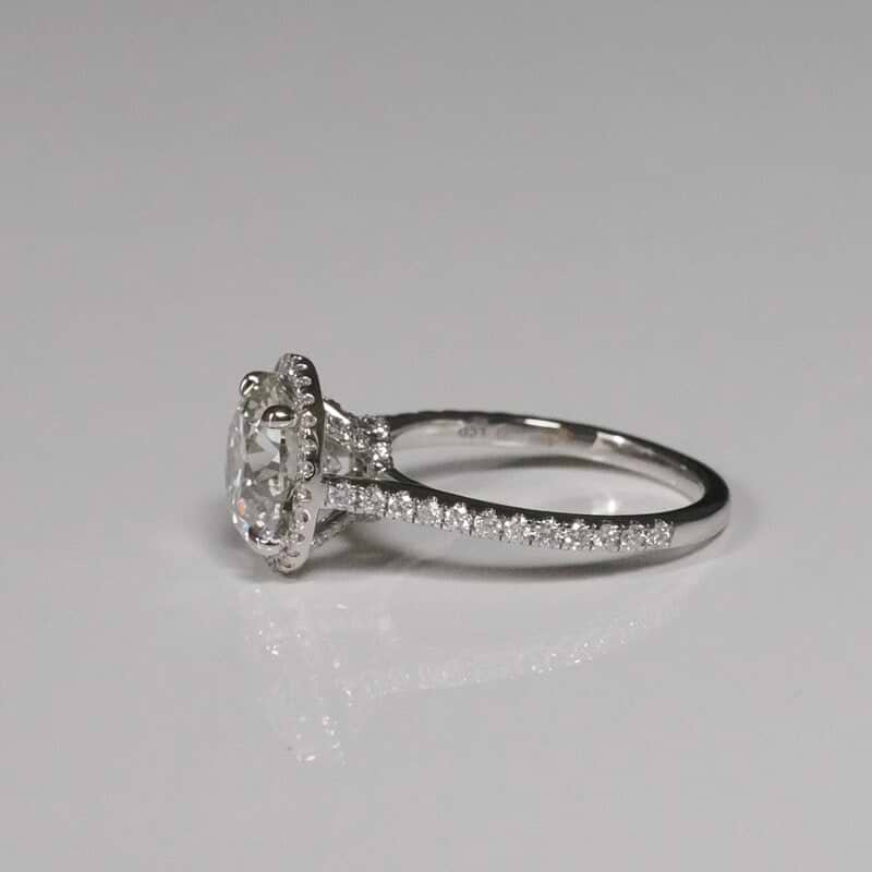 Round 4.05ct Halo Luxe Pave Ring