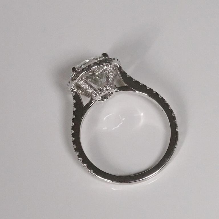 Round 4.05ct Halo Luxe Pave Ring