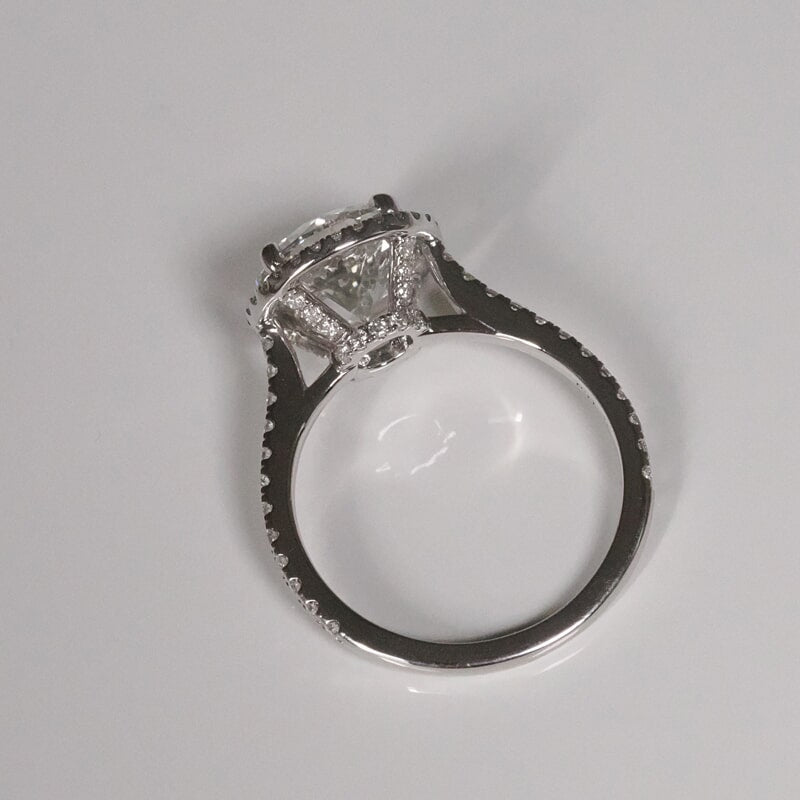 Round 4.05ct Halo Luxe Pave Ring