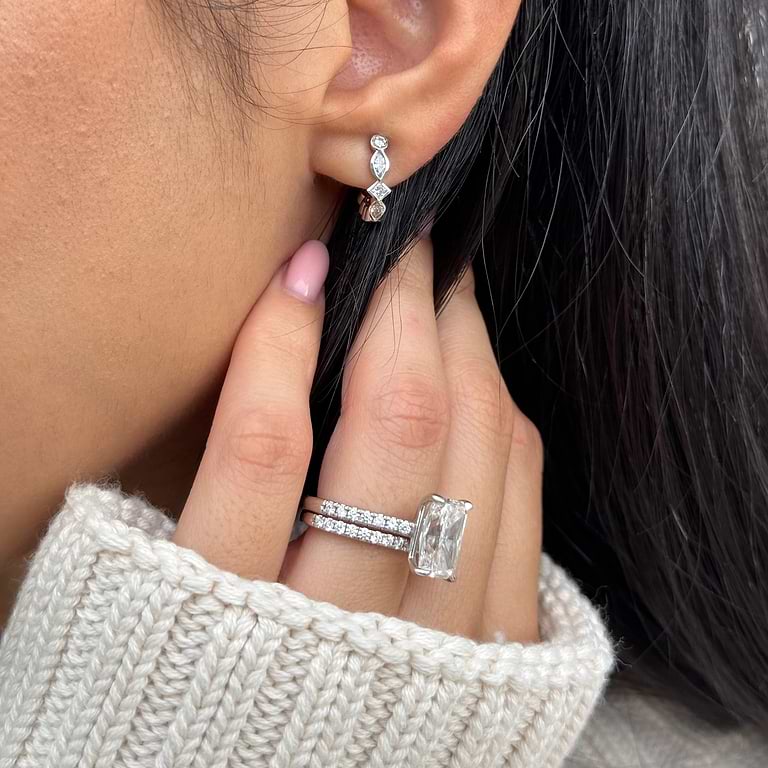 SOLD Radiant 4.46ct E VS1 IGI Lab Diamond Platinum Ring