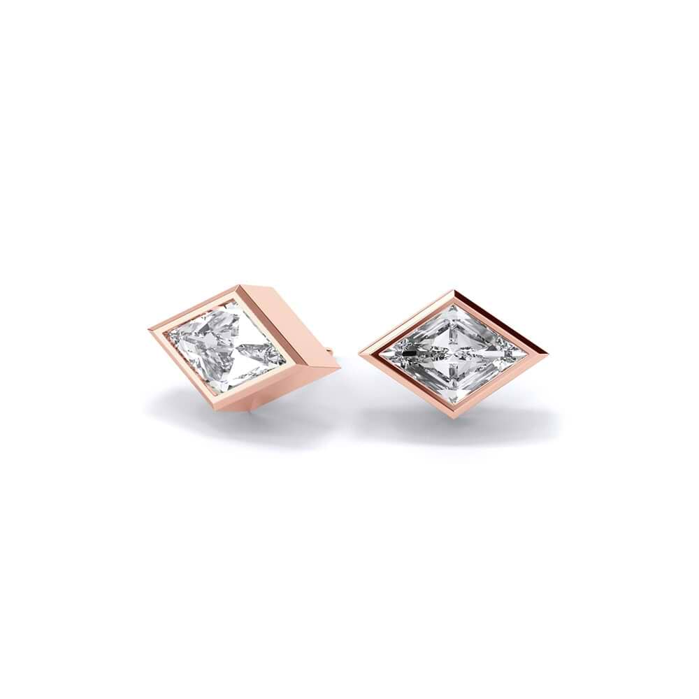 Geometric Lozenge Lab Diamond Studs