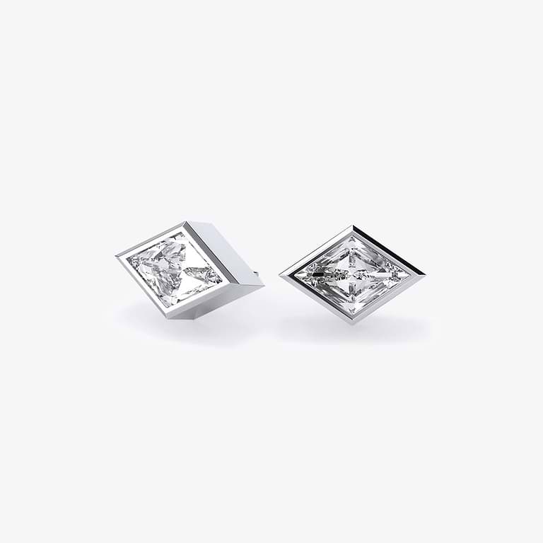 Geometric Lozenge Lab Diamond Studs