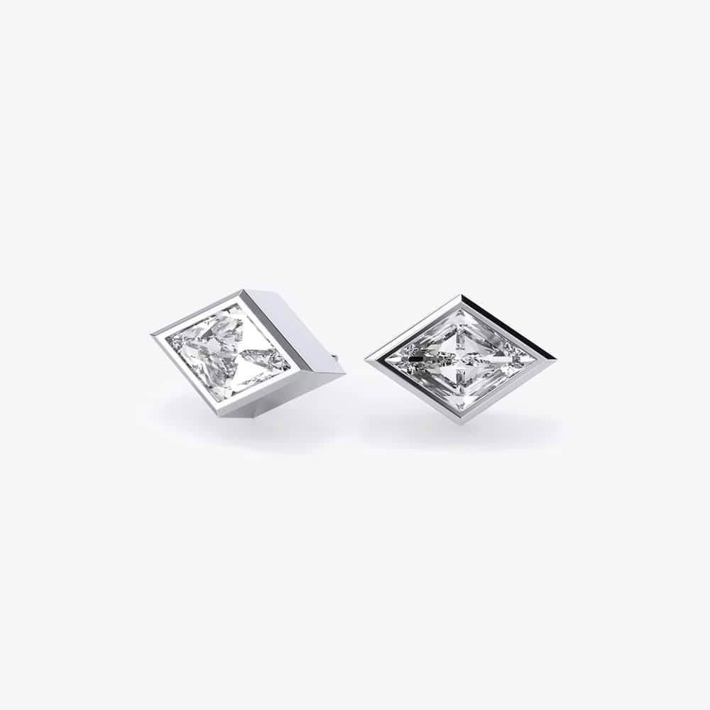 Geometric Lozenge Lab Diamond Studs