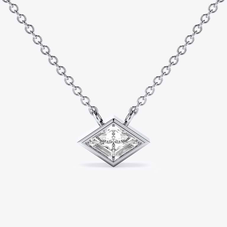 Geometric Lozenge Lab Diamond Pendant