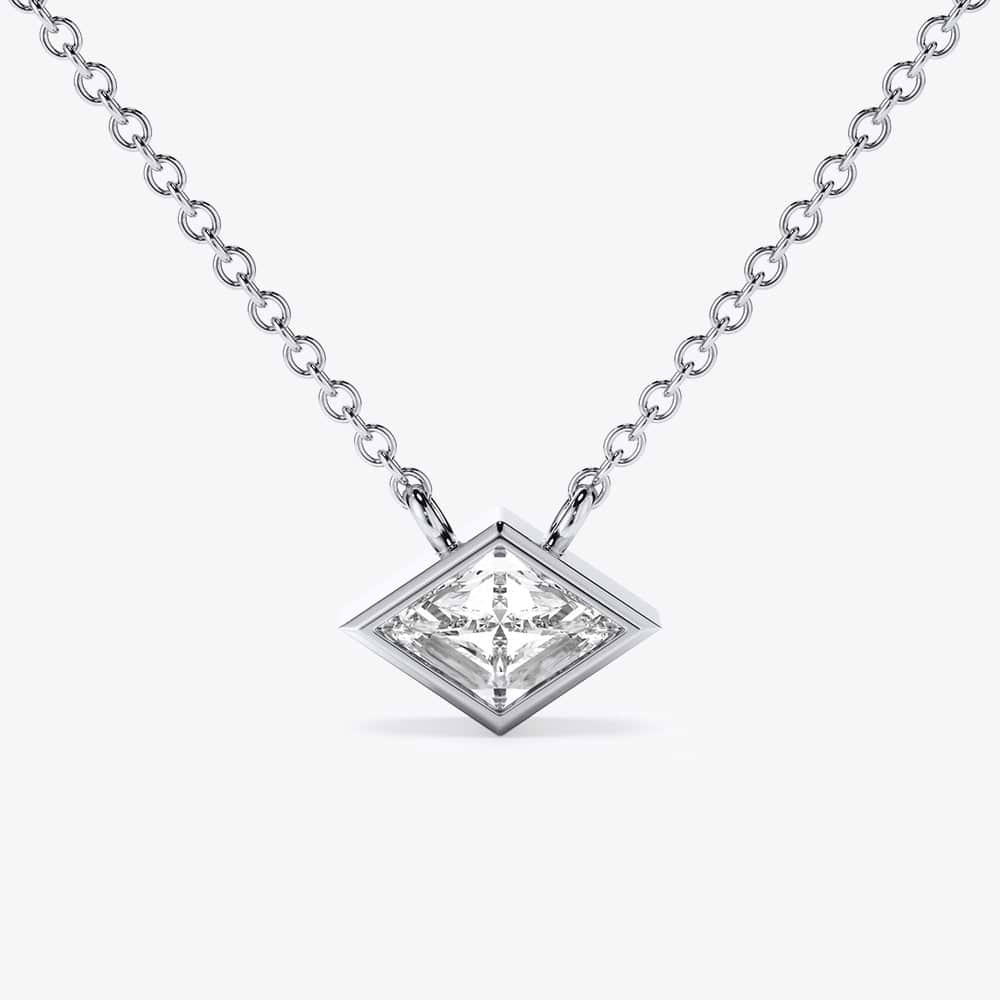 Geometric Lozenge Lab Diamond Pendant