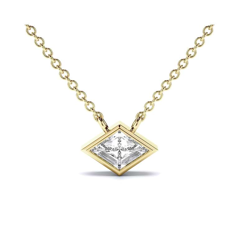 Geometric Lozenge Lab Diamond Pendant