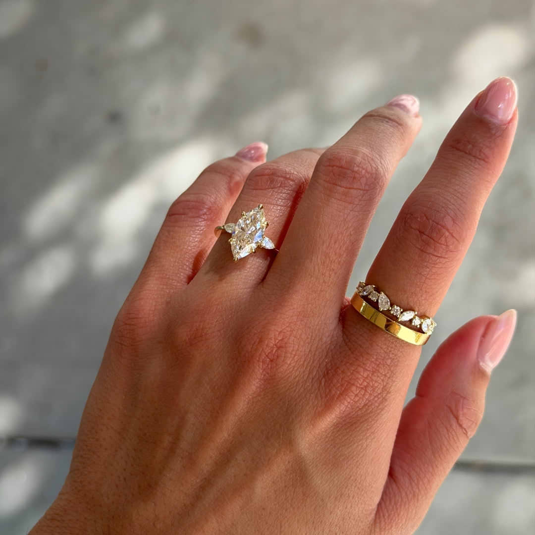 SOLD Marquise 2.54ct 3 Stone Diamond Ring