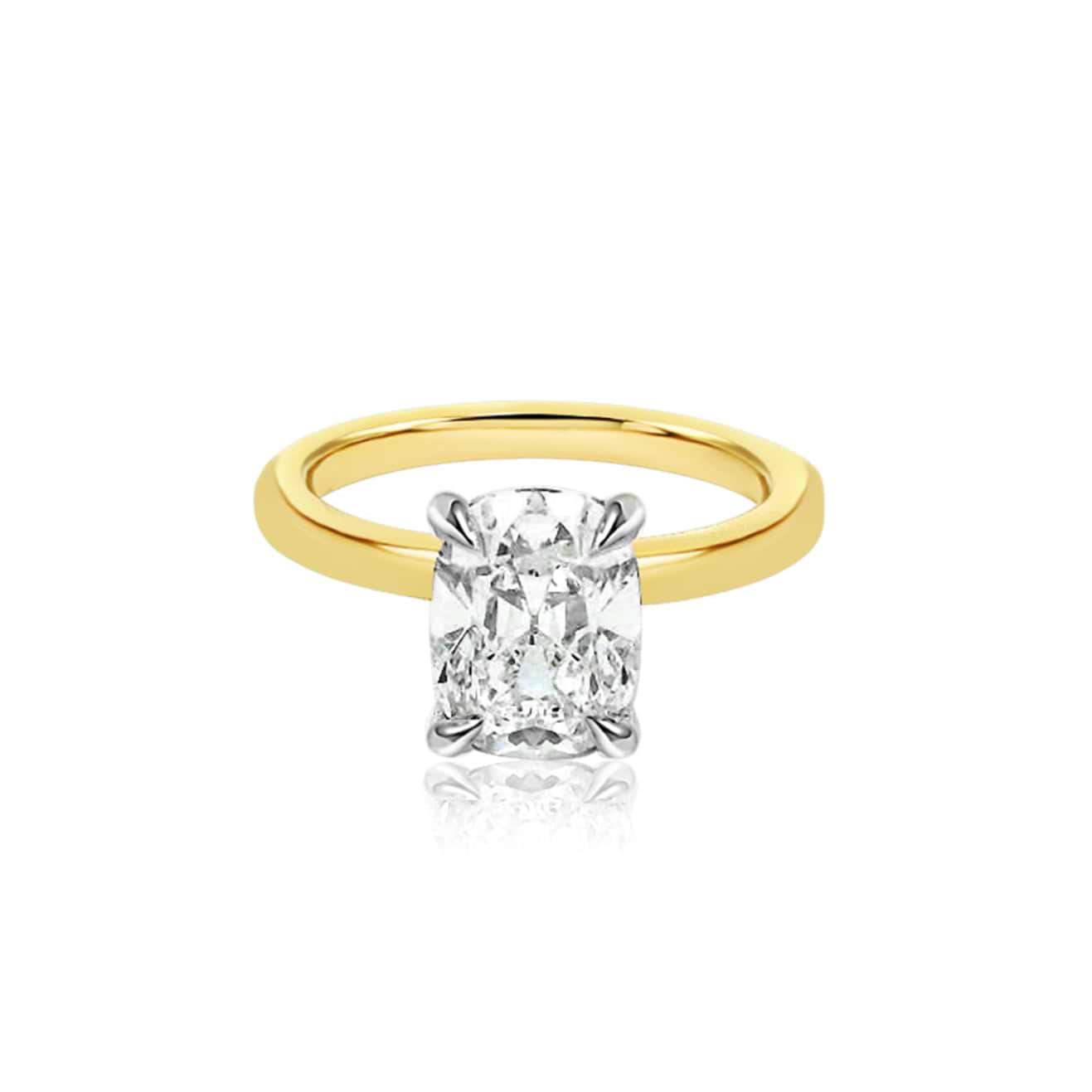 Old Mine Cut 1.55ct Hidden Halo Ring