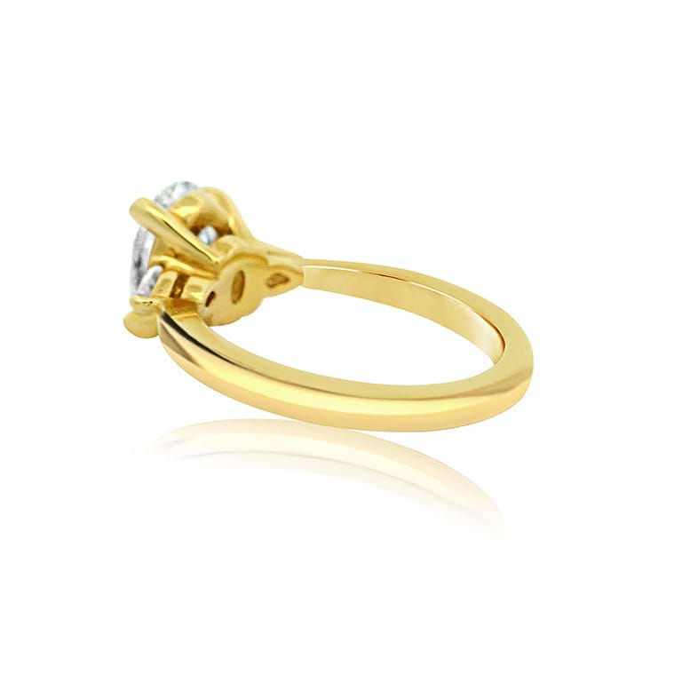 SOLD Oval 1.71ct D VS2 IGI Lab Diamond 3 Stone Ring