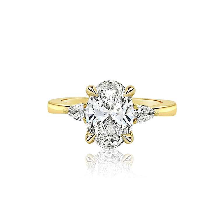 SOLD Oval 1.71ct D VS2 IGI Lab Diamond 3 Stone Ring