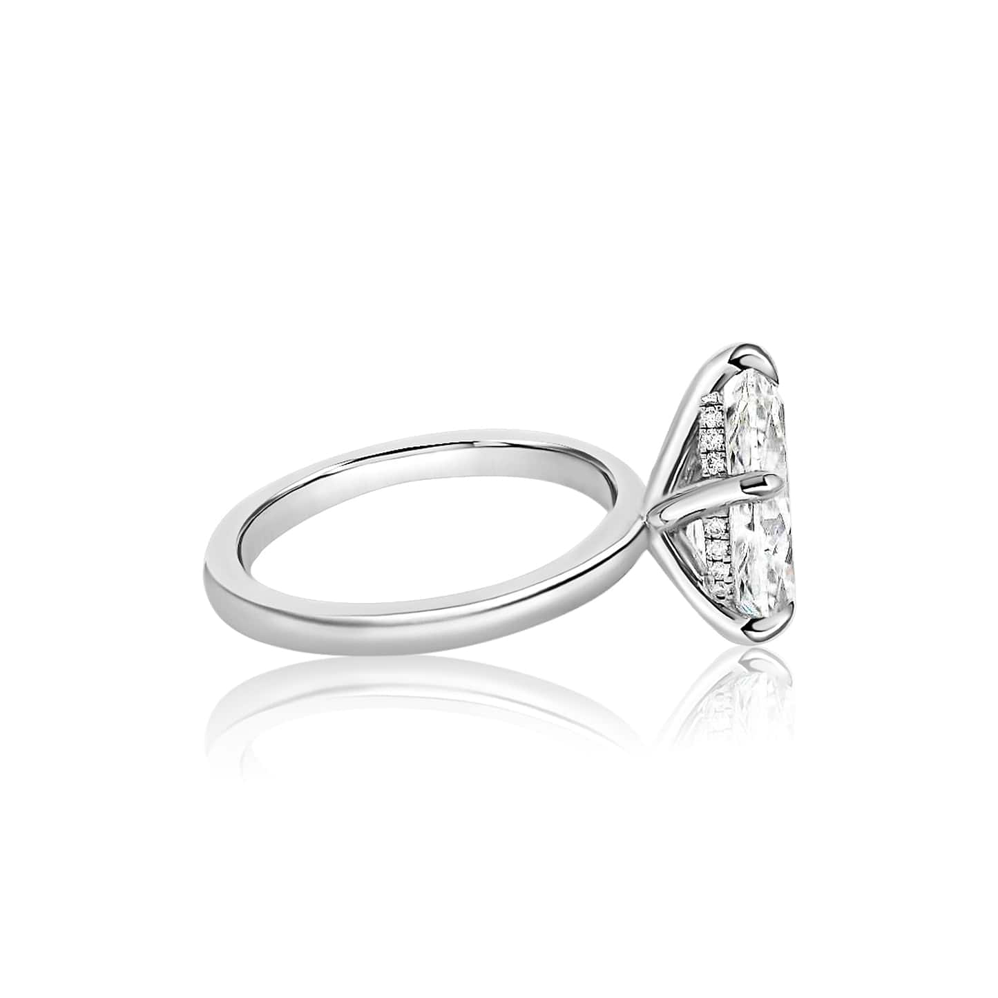 SOLD Pear 2.57ct Hidden Halo 5 Prong Ring