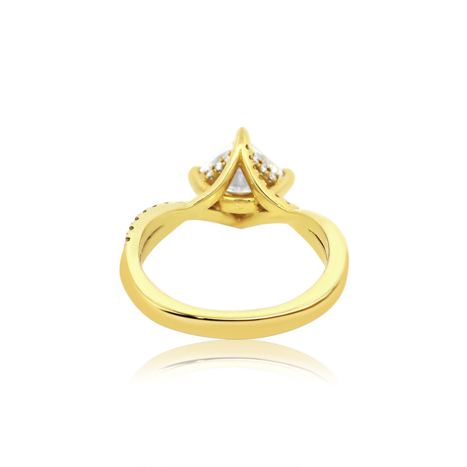 Princess Cut 2.00ct Diamond Pave Twist Ring