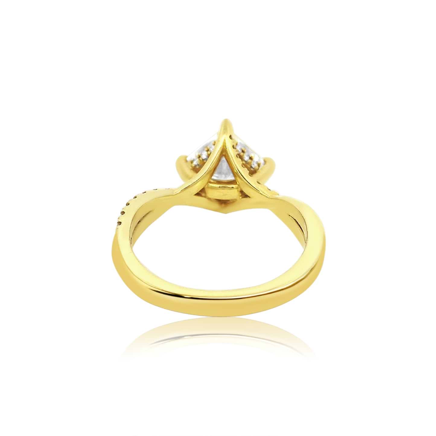 Princess Cut 2.00ct Diamond Pave Twist Ring