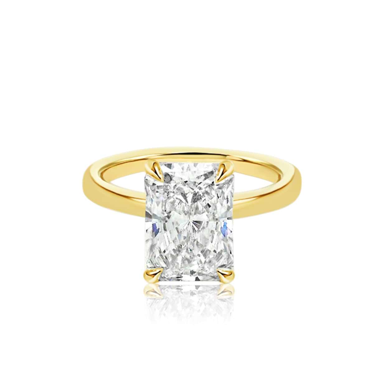 SOLD Radiant Cut 2.37ct Diamond Low Profile Ring