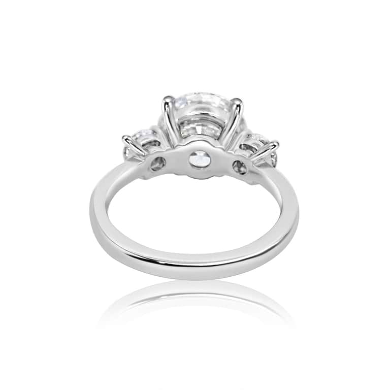 Round 3.43ct Three Stone Diamond Ring