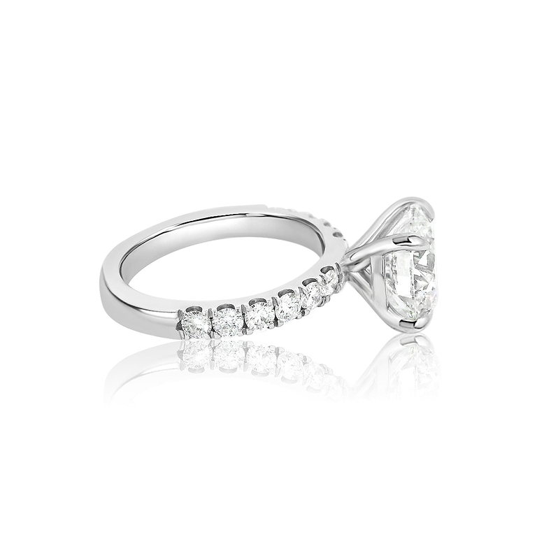 SOLD Round 3.33ct Medium Pave Diamond Ring