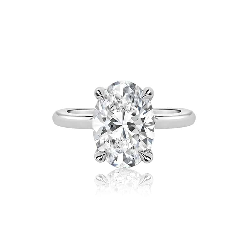 SOLD Oval 3.01ct D VS1 GIA Lab Diamond Hidden Halo Solitaire
