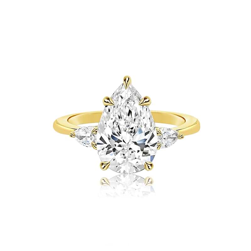 SOLD Pear 2.20ct F VS1 IGI Lab Diamond 3 Stone Ring
