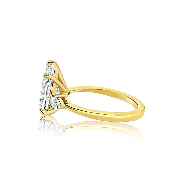 SOLD Pear 2.20ct F VS1 IGI Lab Diamond 3 Stone Ring