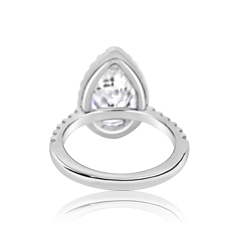 SOLD Pear 3.32ct Halo Diamond Ring