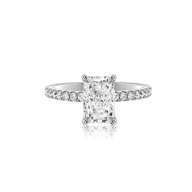 Radiant 1.31ct Lab Diamond White Gold Ring