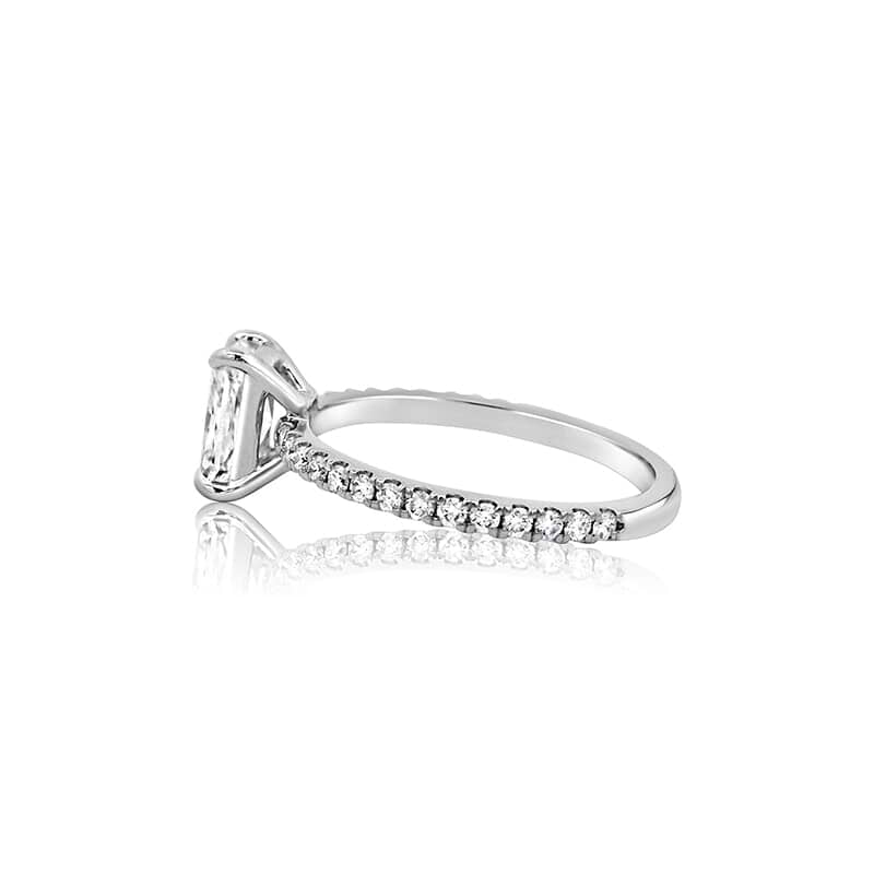 Radiant 1.31ct Lab Diamond White Gold Ring