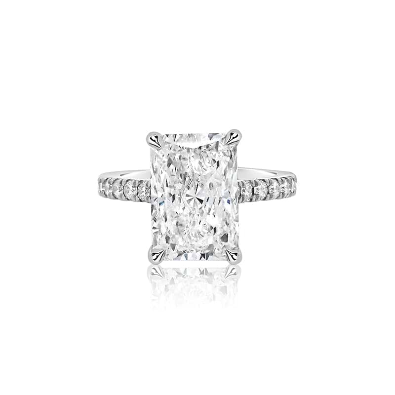 SOLD Radiant 4.46ct E VS1 IGI Lab Diamond Platinum Ring