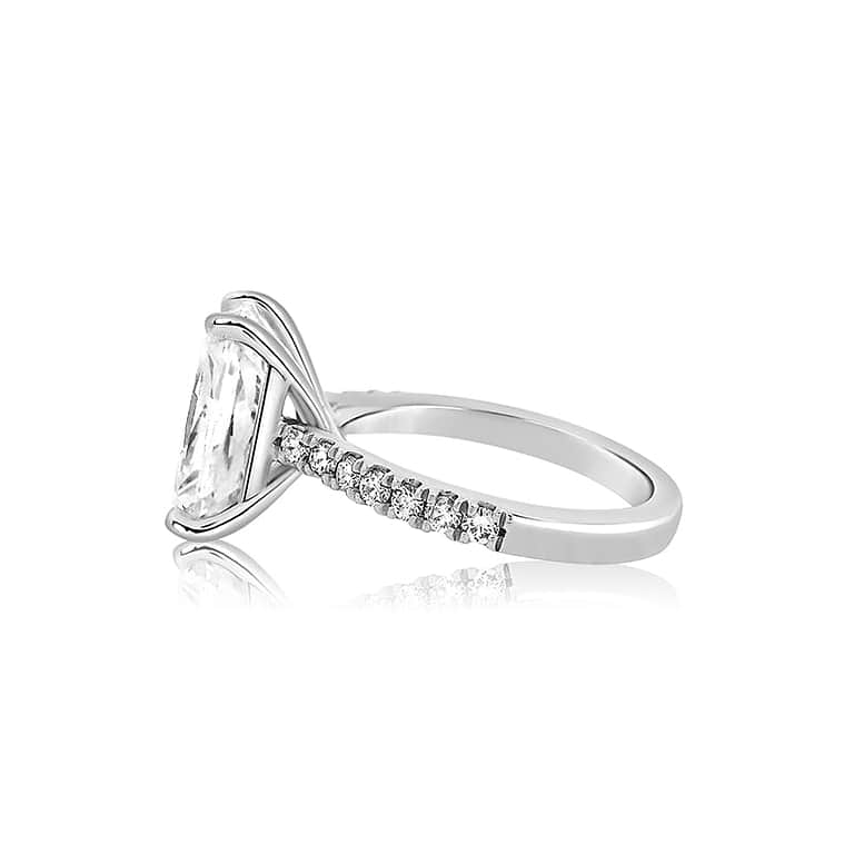 SOLD Radiant 4.46ct E VS1 IGI Lab Diamond Platinum Ring