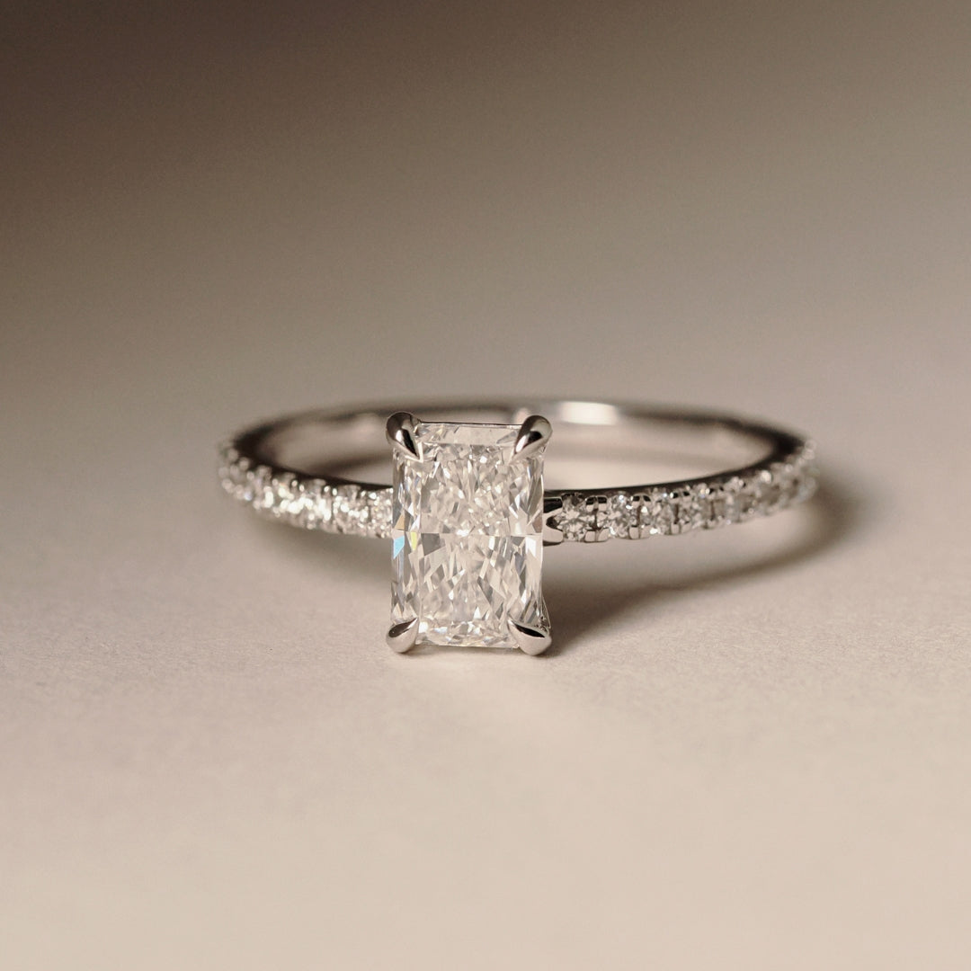 Radiant 1.31ct Lab Diamond White Gold Ring