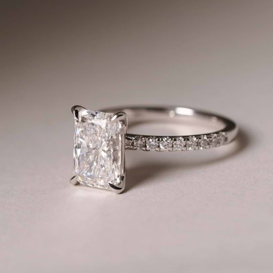 SOLD Radiant Cut 2.51ct Diamond Pave Ring