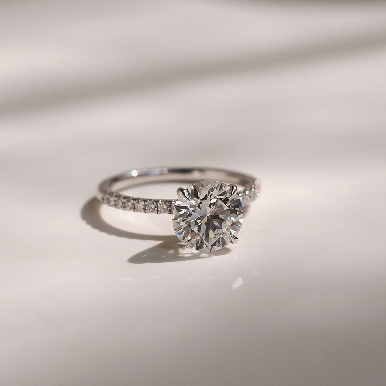 Round 3.01ct Pave Diamond Ring