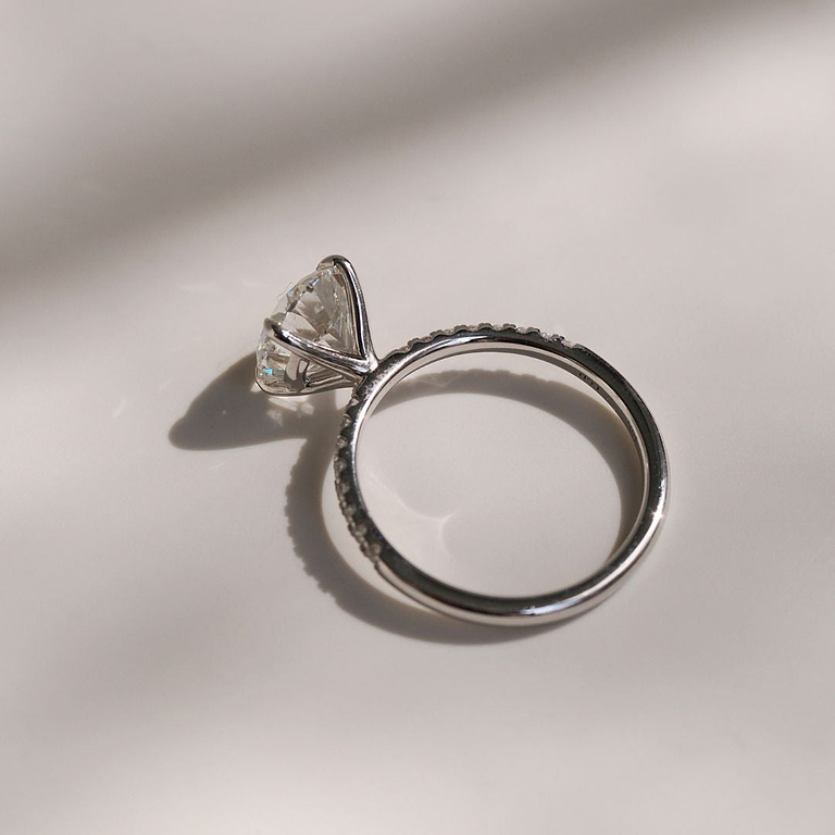 Round 3.01ct Pave Diamond Ring