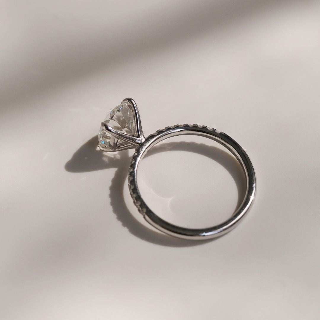 Round 3.01ct Pave Diamond Ring