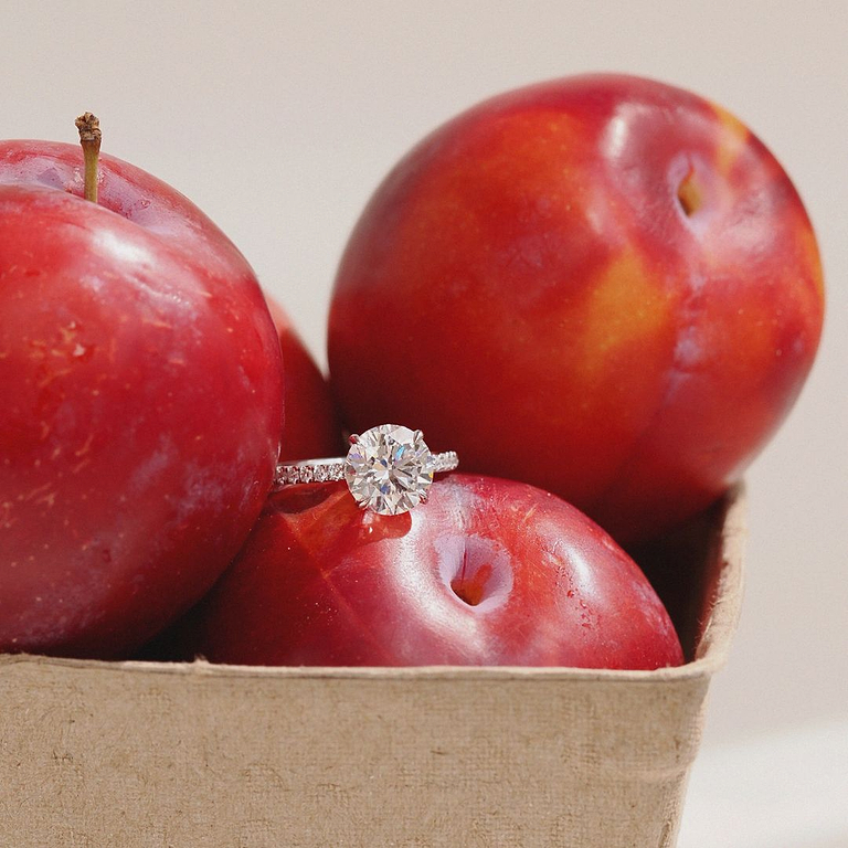 Round 3.01ct Pave Diamond Ring