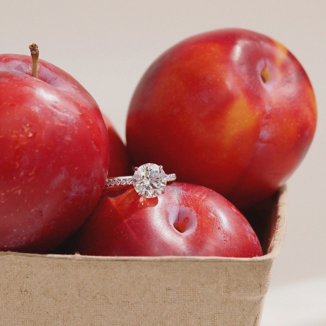 Round 3.01ct Pave Diamond Ring