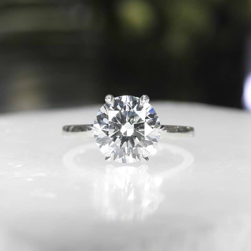 SOLD Round 3.20ct E VS2 IGI Lab Diamond Platinum Solitaire