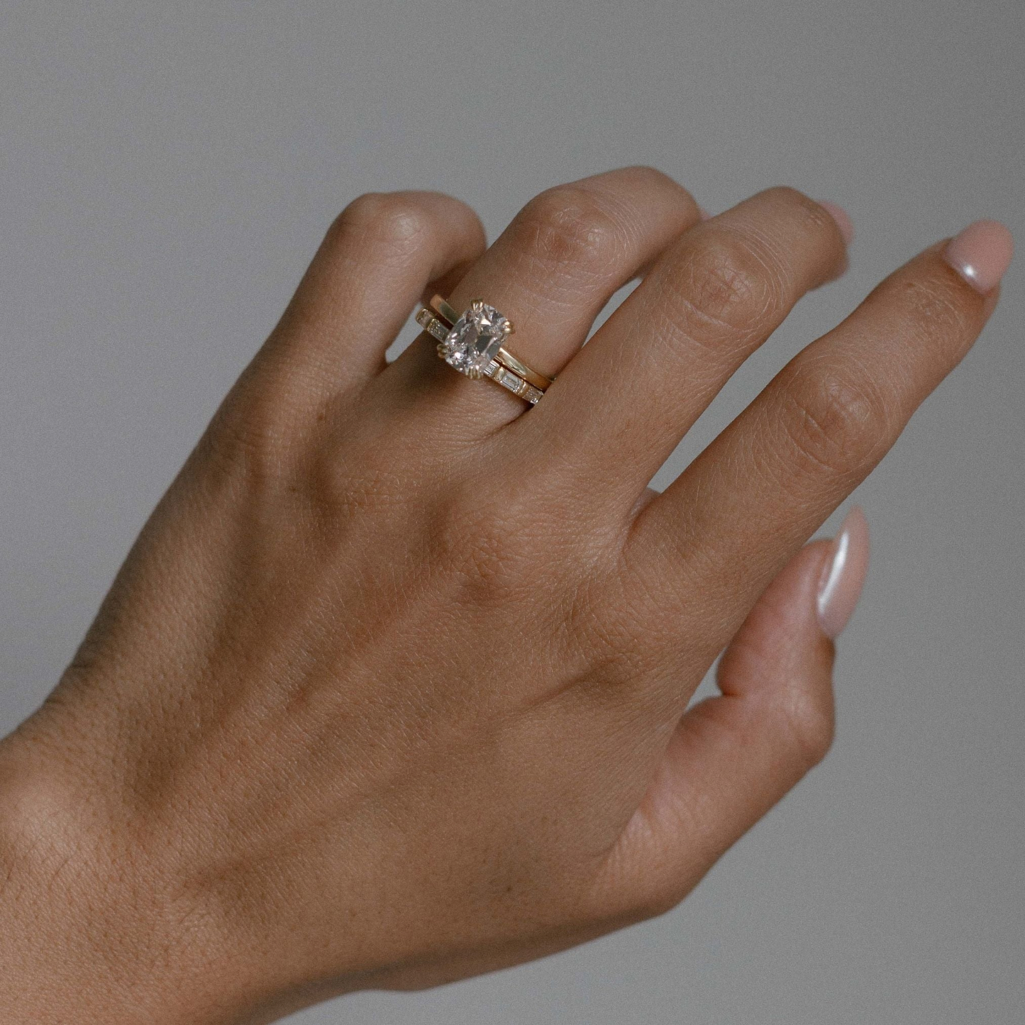 SOLD Old Mine Cut 2.41ct Lab Diamond Hidden Halo Ring