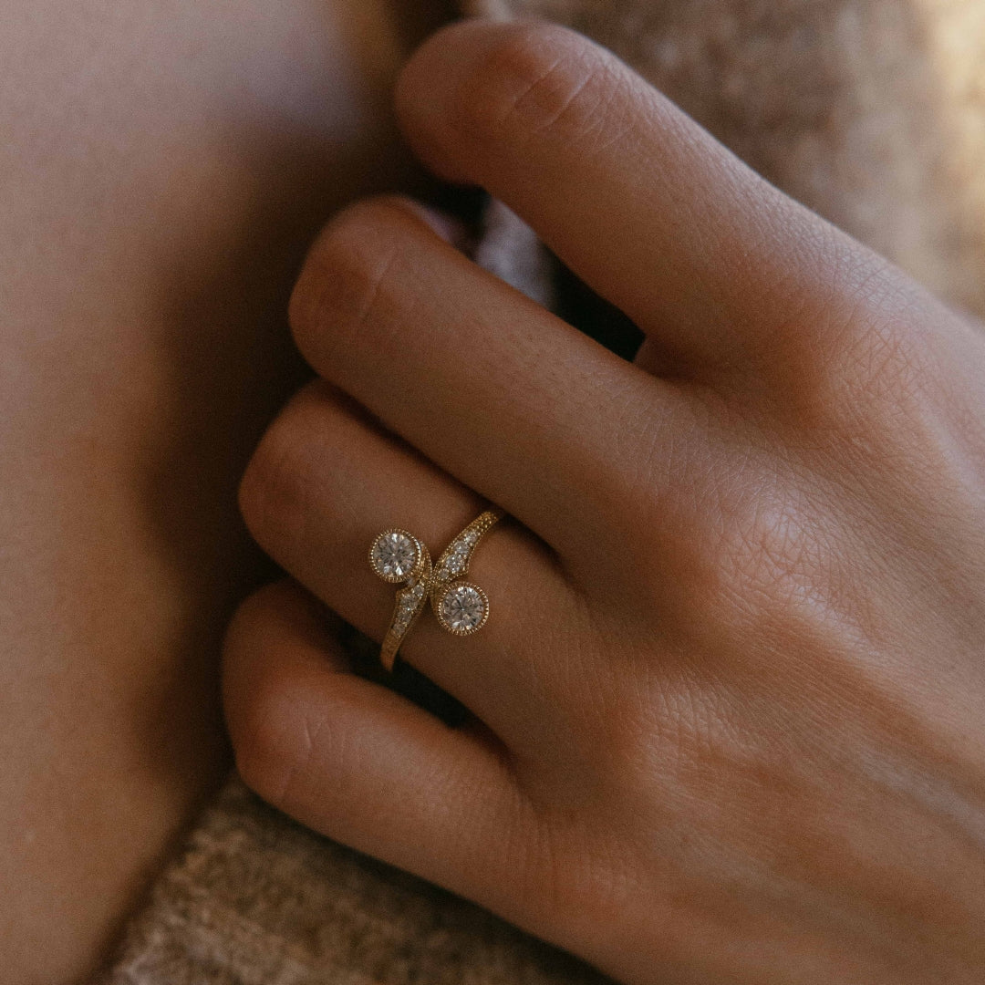 Vintage Toi Et Moi Lab Diamond Ring