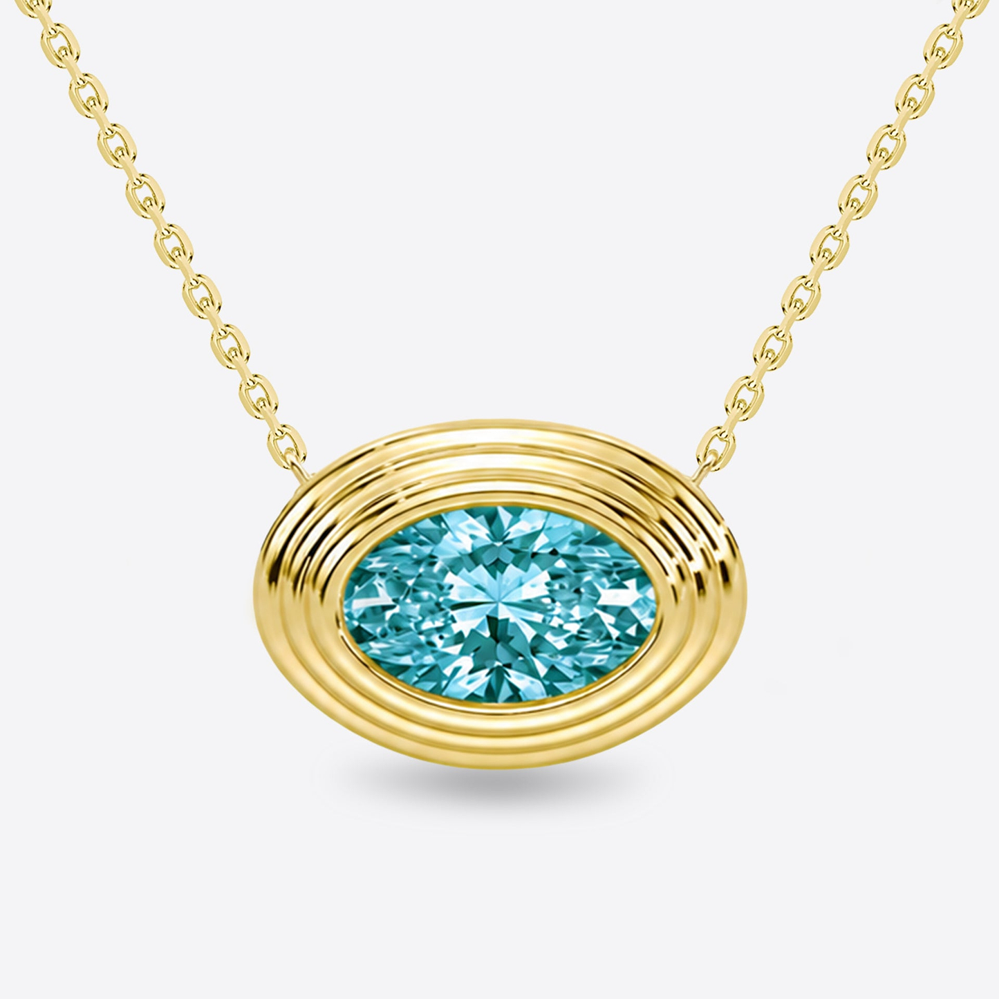 2.34ct Blue Oval Ripple Pendant
