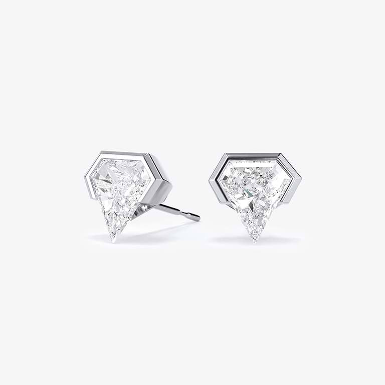 Geometric Shield Lab Diamond Studs