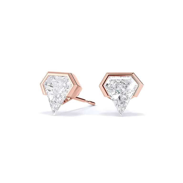 Geometric Shield Lab Diamond Studs